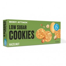 Body Attack Low Sugar Cookies,115g,Hazelnut